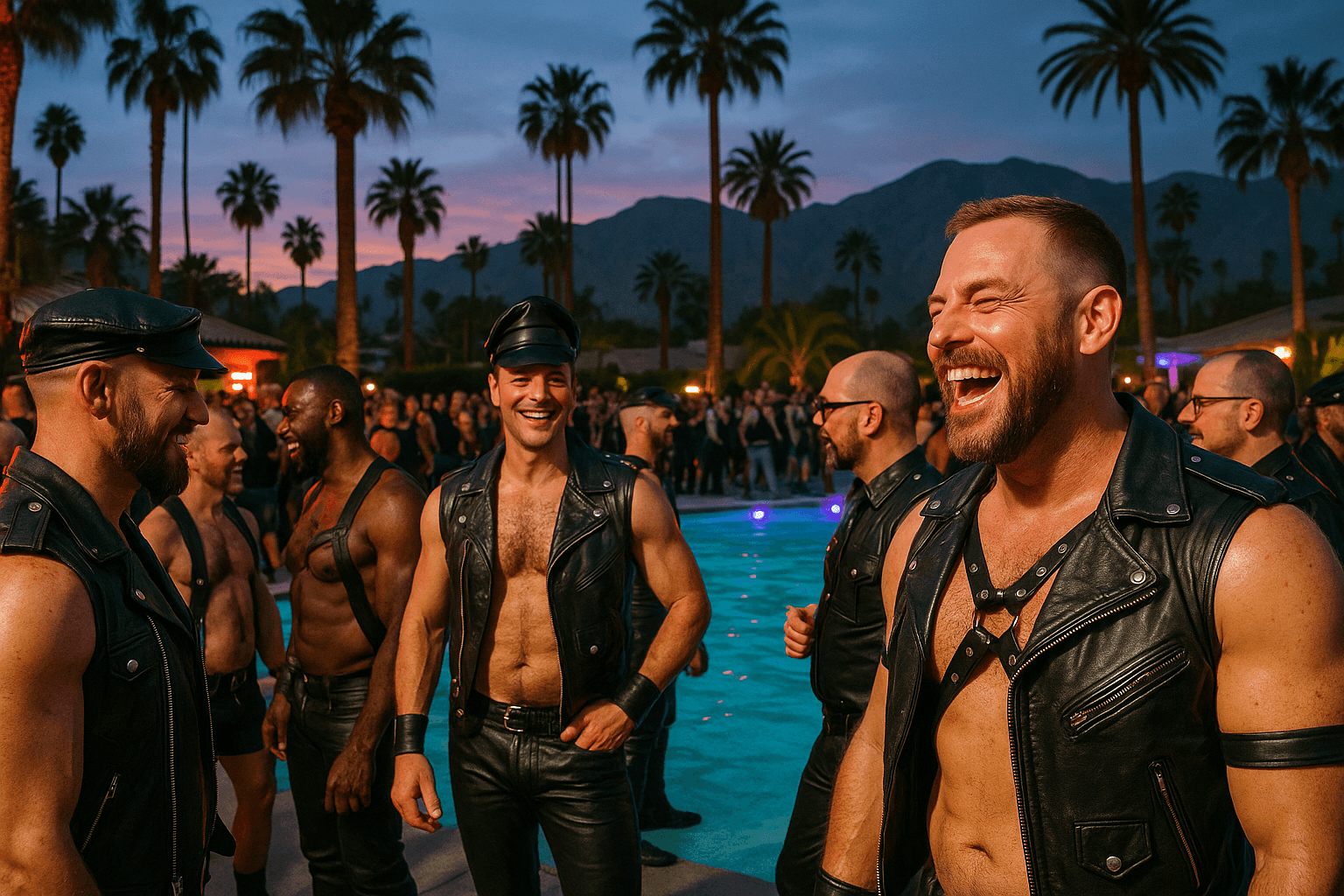 Palm Springs Leather Pride Pool Party Casa Oliver Hotel & Resort