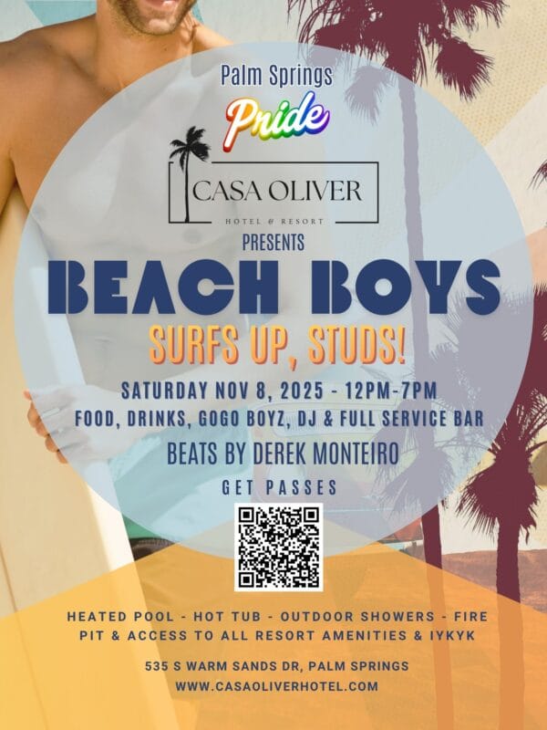 Casa Oliver Palm Springs Pride Beach Boy Pool Party