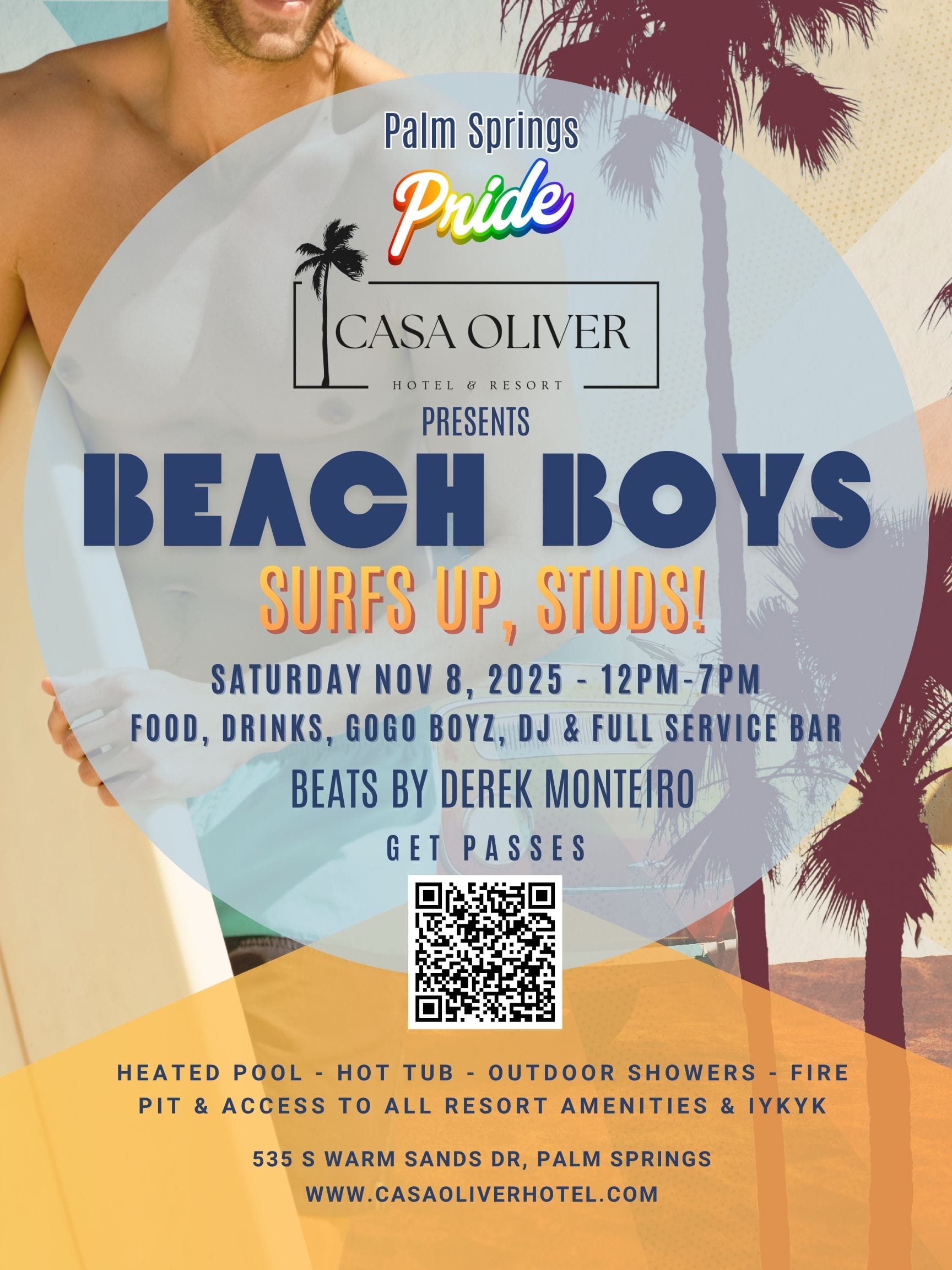 Casa Oliver Palm Springs Pride Beach Boy Pool Party