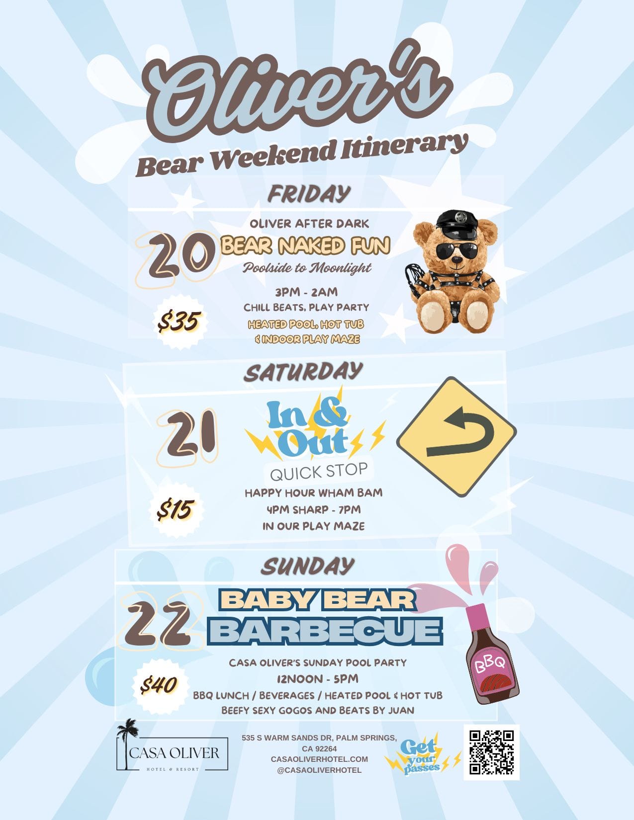 Casa Oliver's IBC Bear Weekend Itinerary 2026, Palm Springs